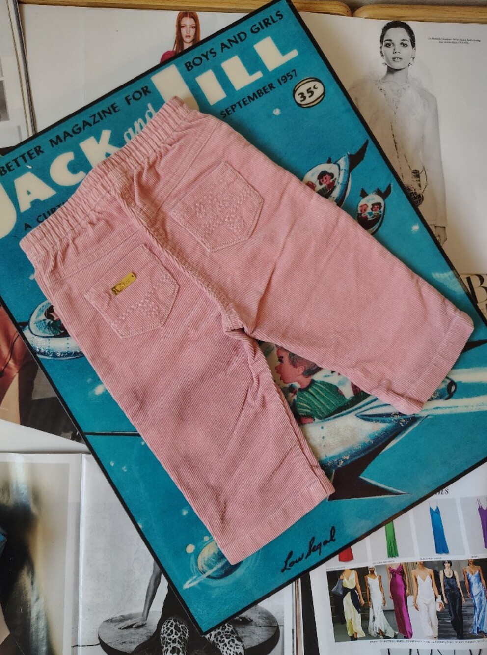 Vintage Baby Dior Pink Corduroy Jeans